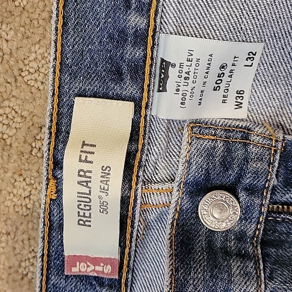 Men's Levi's 505, W36 L32, regular fit - Picture 4 of 4